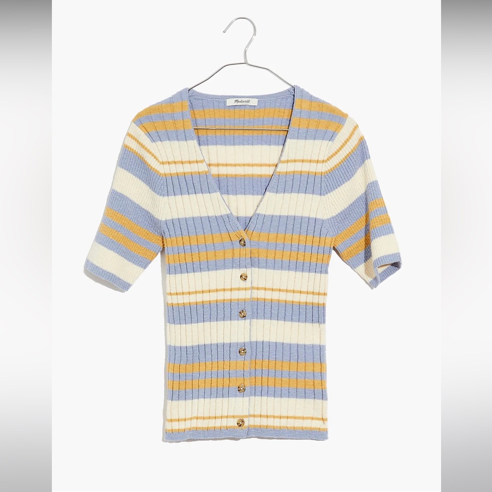 Glencrest Button-Front Sweater Tee In Stripe | Ma… - image 3